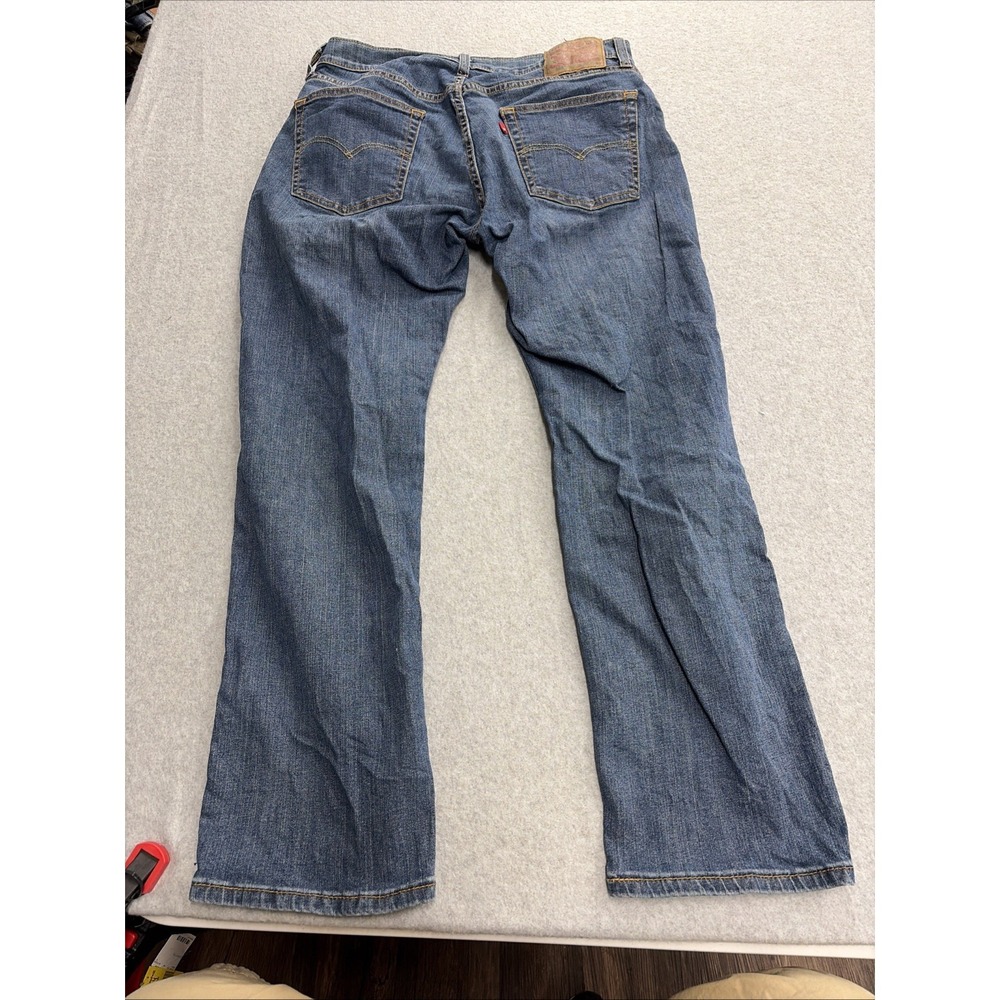 Levis 559 Jeans Men 32x30 Relaxed Blue Denim Medium Wash Whisker Western Cowboy